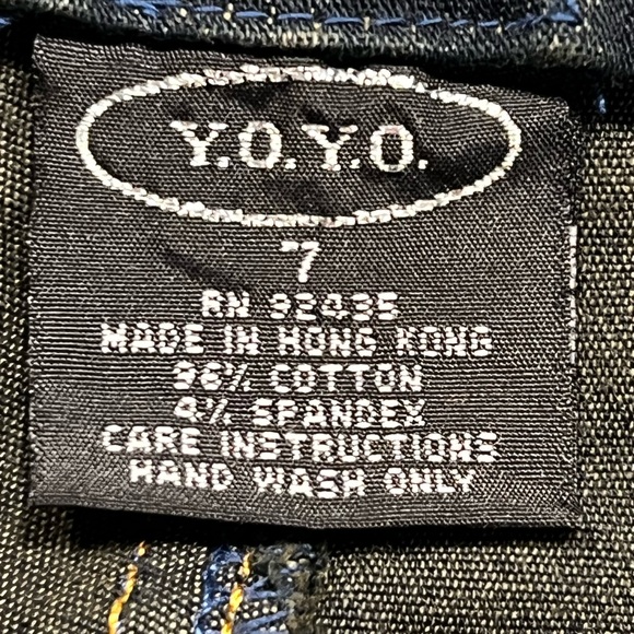 Vintage Y2K Y.O.Y.O. Black Abstract Design Jeans Sz-7 - Picture 11 of 11